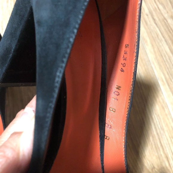 Santoni Black Suede Pumps Woman size 8 - Picture 3 of 10